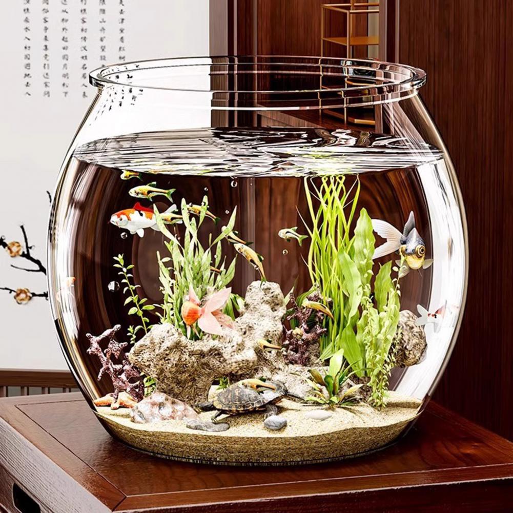 Plant Aquarium Pot - Tigela de peixes redonda de plástico