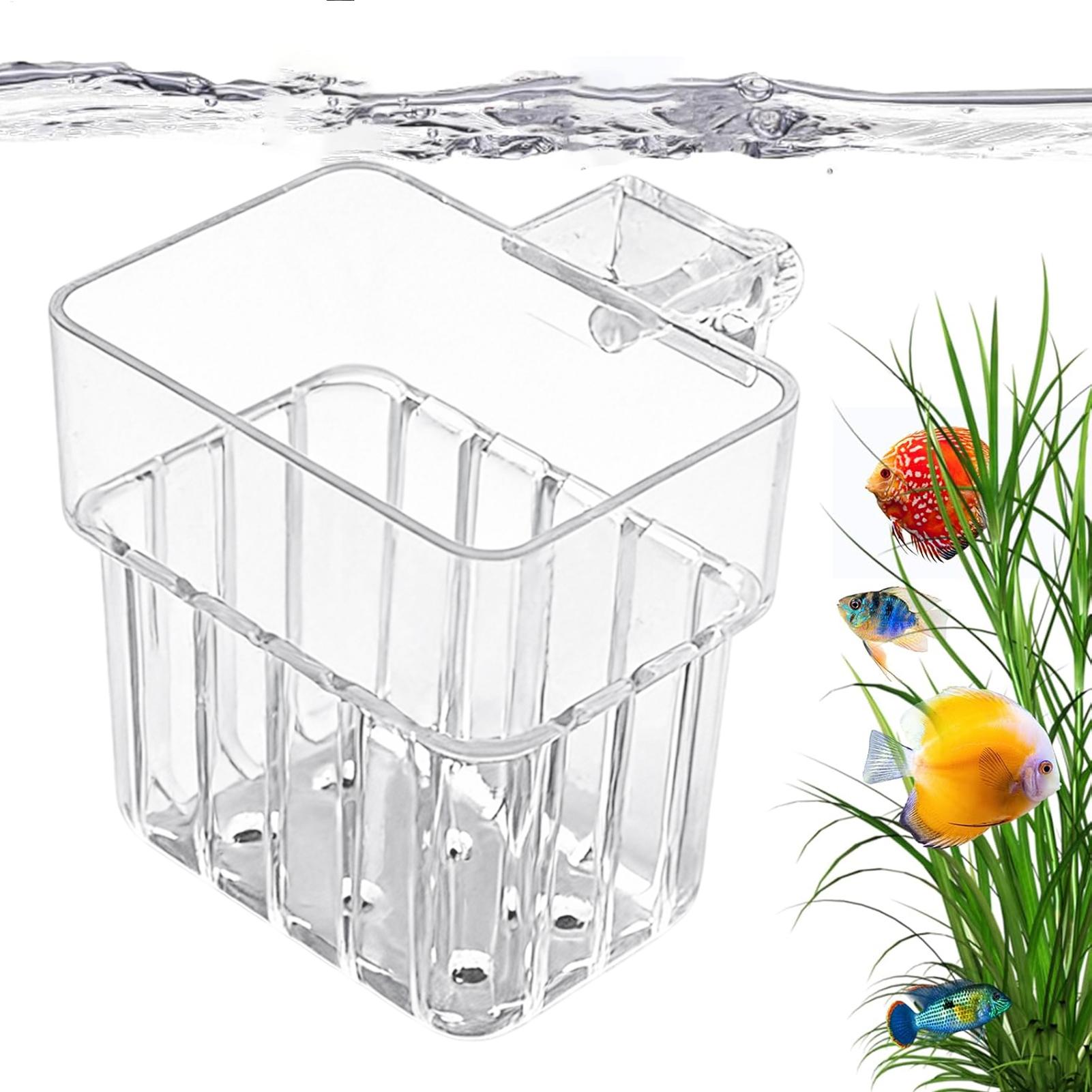Plant Aquarium Pot - Suporte Transparente para Aquário, Vaso Suspenso