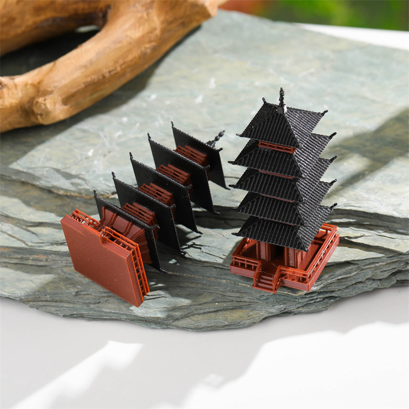 Aquarium Moss - Estátua de Mini Pagode, Modelo de