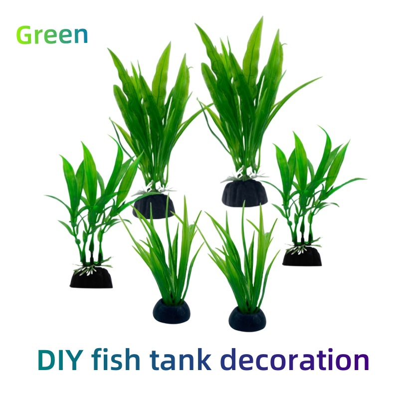 Live Plant Aquarium - Plantas artificiais verdes do aquário, Decoração
