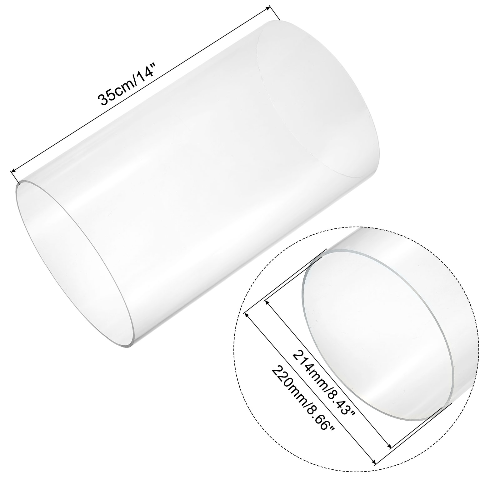 Tubo acrílico transparente par - Aquarium Plant Light avaliação e preço